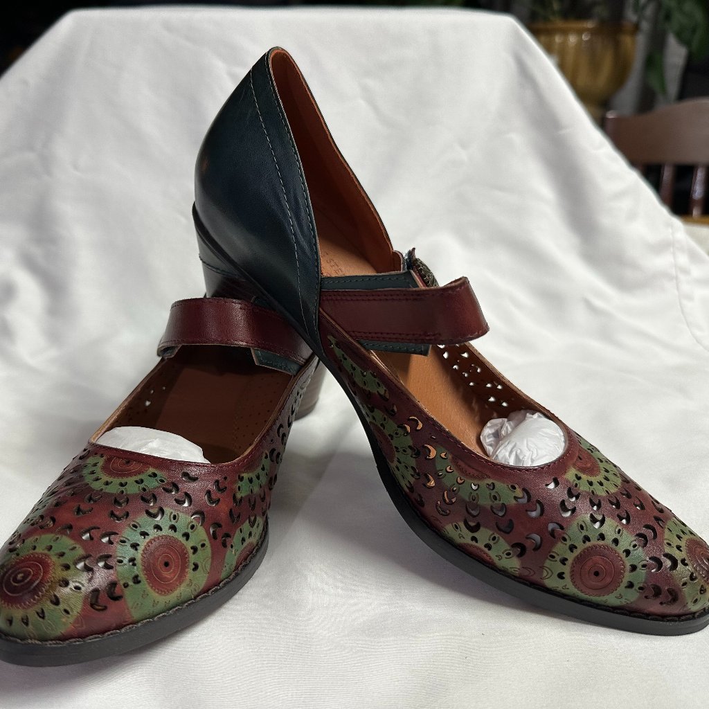 Spring Step Lartiste Lajuan Size 39 Brand New Bordeaux Multi Color